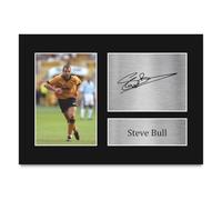 HWC Trading Steve Bull Printed Memorabilia Signed Autograph Photograph Display for Football Fans and Supporters - A4