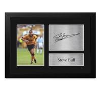 HWC Trading Steve Bull Printed Memorabilia Signed Autograph Photograph Display for Football Fans and Supporters - A4 Framed