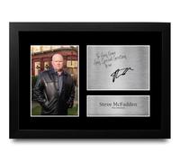 HWC Trading Steve McFadden Personalised Gift - Signed Autograph Picture, Framed A4 TV Memorabilia with Custom Name Message for Birthday Christmas Wedding