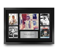HWC Trading Steve Mcqueen Le Mans Gifts Printed Signed Autograph Picture Display for Movie Memorabilia Fans - A3 Framed