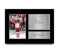 HWC Trading Steve Yzerman Detroit Red Wings Gifts Printed Signed Autograph Picture for Ice Hockey Fans - A4