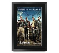 HWC Trading The A-Team The Cast Liam Neeson Bradley Cooper Gifts Printed Poster Signed Autograph Picture for Movie Memorabilia Fans - A3 Framed