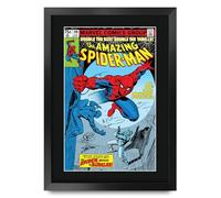 HWC Trading The Amazing Spider-Man Marvel Gifts Printed Signed Autograph Picture for Comic Book Graphic Novel and Manga Fans - A3 Framed