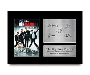 HWC Trading The Big Bang Theory Gift Signed A4 Printed Autograph Jim Parsons Johnny Galecki kaley Cuoco Kunal Nayyar Simon Helberg Gifts Print Photo Picture Display