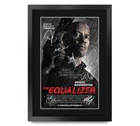 HWC Trading The Equalizer 1 Denzel Washington Gifts Printed Poster Signed Autograph Picture for Movie Memorabilia Fans - A3 Framed