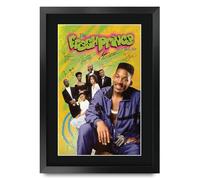 HWC Trading The Fresh Prince of Bel-Air 1990 Will Smith Gifts Printed Signed Autograph Poster for TV Memorabilia Fans - A3 Framed