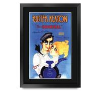 HWC Trading The General (1926) Buster Keaton Gifts Printed Poster Signed Autograph Picture for Movie Memorabilia Fans - A3 Framed