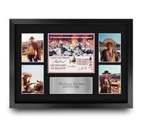 HWC Trading The Good, the Bad and the Ugly Gifts Printed Signed Autograph Presentation Display Montage for Movie Memorabilia Fans - A3 Framed
