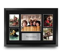 HWC Trading The Goonies Gifts Printed Signed Autograph Presentation Display Montage for Movie Memorabilia Fans - A3 Framed