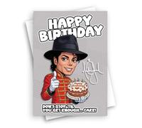 HWC Trading The King of Pop Birthday Card Michael Jackson | Blank Inside for Your Own Message, Matching Envelope, Printed in the UK, Gift for Him or Her