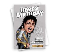 HWC Trading The King of Pop Birthday Card Michael Jackson | Blank Inside for Your Own Message, Matching Envelope, Printed in the UK, Gift for Him or Her