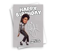 HWC Trading The King of Pop Birthday Card Michael Jackson | Blank Inside for Your Own Message, Matching Envelope, Printed in the UK, Gift for Him or Her