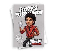 HWC Trading The King of Pop Birthday Card Michael Jackson | Blank Inside for Your Own Message, Matching Envelope, Printed in the UK, Gift for Him or Her