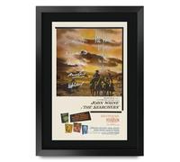 HWC Trading The Searchers 1956 John Wayne Gifts Printed Poster Signed Autograph Picture for Movie Memorabilia Fans - A3 Framed