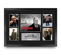 HWC Trading The Sopranos Personalised Gift - Signed Autograph Picture, Framed A3 TV Photo Display with Custom Name Message for Birthday Christmas Wedding