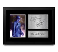 HWC Trading The Undertaker Personalised Gift - Signed Autograph Picture, Framed A4 Wrestling Memorabilia with Custom Name Message for Birthday Christmas Wedding