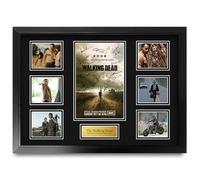 HWC Trading The Walking Dead Gifts Printed Signed Autograph Presentation Photo Montage Display for TV Show Fans - A2 Framed (ID-006603)