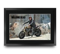 HWC Trading The Walking Dead Scene 1 Gifts Printed Signed Autograph Picture for TV Memorabilia Fans - A3 Framed