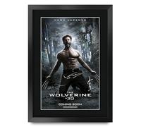 HWC Trading The Wolverine Hugh Jackman Gifts Printed Poster Signed Autograph Picture for Movie Memorabilia Fans - A3 Framed