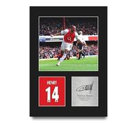 HWC Trading Thierry Henry Arsenal Gifts Printed Signed Autograph Picture for Football Fans and Supporters - A4 Portrait