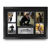 HWC Trading Tom Cruise Mission Impossible Personalised Gift - Signed Autograph Picture, Framed A3 Film Photo Display with Custom Name Message for Birthday Christmas Wedding