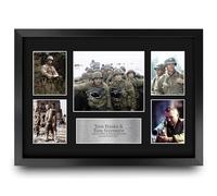HWC Trading Tom Hanks & Tom Sizemore Saving Private Ryan Gifts Printed Signed Autograph Picture Display for Movie Memorabilia Fans - A3 Framed