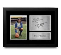 HWC Trading Trevor Francis Personalised Gift - Signed Autograph Picture, Framed A4 Football Memorabilia with Custom Name Message for Birthday Christmas Wedding