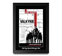 HWC Trading Valkyrie Personalised Signed Poster Framed A4 Custom Message | Printed Replica Autographs, Black Frame Made in Our UK Workshop, Stands or Hangs, Memorabilia Gift, Wall Art