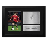 HWC Trading Victor Lindelof Gifts Printed Signed Autograph Picture for Fans and Supporters - A4 Framed