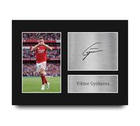 HWC Trading Viktor Gyokeres Arsenal Gifts Printed Signed Autograph Picture for Football Fans and Supporters - A4