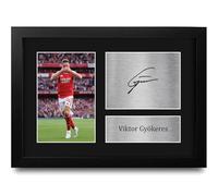 HWC Trading Viktor Gyokeres Arsenal Gifts Printed Signed Autograph Picture for Football Fans and Supporters - A4 Framed