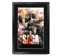 HWC Trading Vinland Saga Japanese Anime Gifts Printed Signed Autograph Poster for TV Memorabilia Fans - A3 Framed
