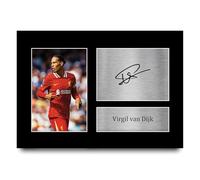 HWC Trading Virgil van Dijk Liverpool Gifts Printed Signed Autograph Picture for Fans and Supporters - A4