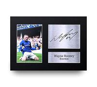 HWC Trading Wayne Rooney Gift Signed A4 Printed Autograph Everton Gifts Photo Display