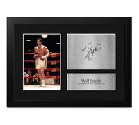 HWC Trading Will Smith Ali Muhammad Ali - Cassius Clay Gifts Printed Signed Autograph Picture for Movie Memorabilia Fans - A4 Framed (ID-012674)