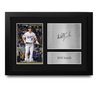 HWC Trading Will Smith Los Angeles Dodgers Gifts Printed Signed Autograph Picture for Baseball Memorabilia Fans - A4 Framed