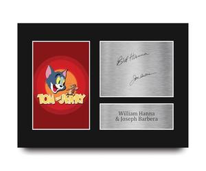 HWC Trading William Hanna & Joseph Barbera Tom & Jerry Creators Gifts Printed Signed Autograph Picture for Followers & Fans - A4
