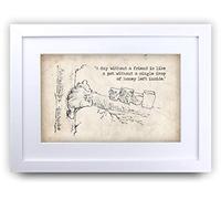 HWC Trading Winnie the Pooh Drop of Honey A3 Framed Printed Quote Nursery Print Baby Shower Room Gifts New Born Bedroom Gift Print Photo Picture Display