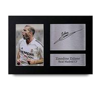 HWC Trading Zinedine Zidane Gift Signed A4 Printed Autograph Real Madrid Gifts Print Photo Picture Display