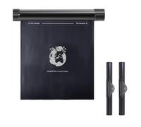 HwCknPT Roller Type Trash can, Aluminium Alloy Rotating Store Design Garbage Can for car, Car Trash Bag Hanging car Trash can Waterproof Black