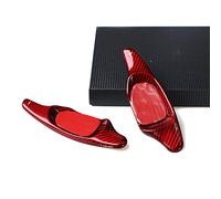 HWDFFA Auto Carbon Fiber Steering Wheel Shift Paddle Extended Interior Shifter Extendtion Trim Cover for Au&di S8 S5 S6 A5 RS3 RS6 RS7 2015-2017, Red