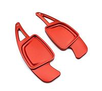 HWDFFA Car Aluminum Steering Wheel Shift Paddle Extended Interior Shifter Extendtion Trim Cover Set for Au&di A6L C8 A7 4KA A8 2019-2021, A4L S4 S5 2020, Red