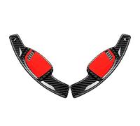 HWDFFA Forged Carbon Fiber Steering Wheel Larger, Shift Paddle Extended Shifter Black Trim Cover For Au&di RS5 RS7 2021