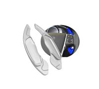 HWDFFA Set of 2 Car Steering Wheel Shift Paddle Extension Gear Paddle Fits Vol&vo S60 D4 D5 XC60 T5 T6 S80 XC70 T6 V60 V40 XC90 S60L Gear Lever Metal Shift Paddle Shifter Extension Silver(Silver)