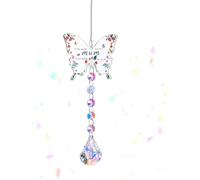 HweeWanX Birthday Presents for Mum, Mom Birthday Gifts Crystal Suncatcher with Butterfly Acrylic Plaque - Engraved with Heartwarming Message, Crystal Gifts for Mummy on Mothers Day Christmas