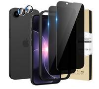 HWeggo 2+2 Pack Privacy Screen Protector for iPhone 16e/17e