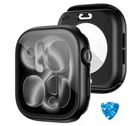 HWeggo [2 in 1] Waterproof Case for Apple Watch Series 11/10 42mm Screen Protector,360 Protective PC Cover Tempered Glass,Front & Back Bumper for iPhone Watch 42mm (Black)