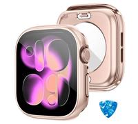 HWeggo [2 in 1] Waterproof Case for Apple Watch Series 11/10 46mm Screen Protector,360 Protective PC Cover Tempered Glass,Front & Back Bumper for iPhone Watch 46mm