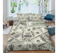 HWEIDONL Dollar Duvet Cover 3 PCS Hotel Quality Quilt Cover Bedding Sets Bed Covers with Pillowcases with Zipper Closure Hypoallergenic Soft Breathable Microfiber Single（135x200cm）