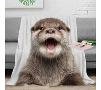 HWEIDONL Otter Baby Super Soft Throw Blanket Cozy Lightweight 3D Printed Bedding for Teens Boys Women Lovers Sofa Nap 40x50inch(100x130cm)